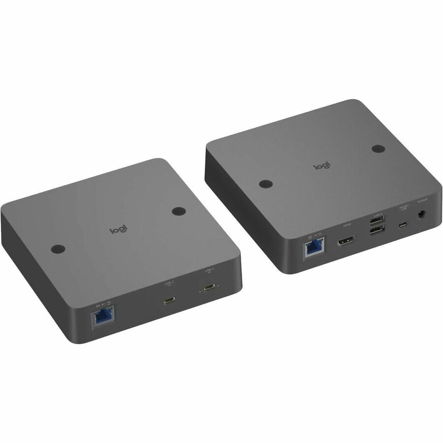 Logitech Extend | Single-cable BYOD connection for Android-based rooms - 2 x Network (RJ-45) - 5 x USB - 1 x HDMI Out - 2160p - 4K - 3840 x 2160 - Twisted Pair - Category 6, Category 6a, Category 5e -