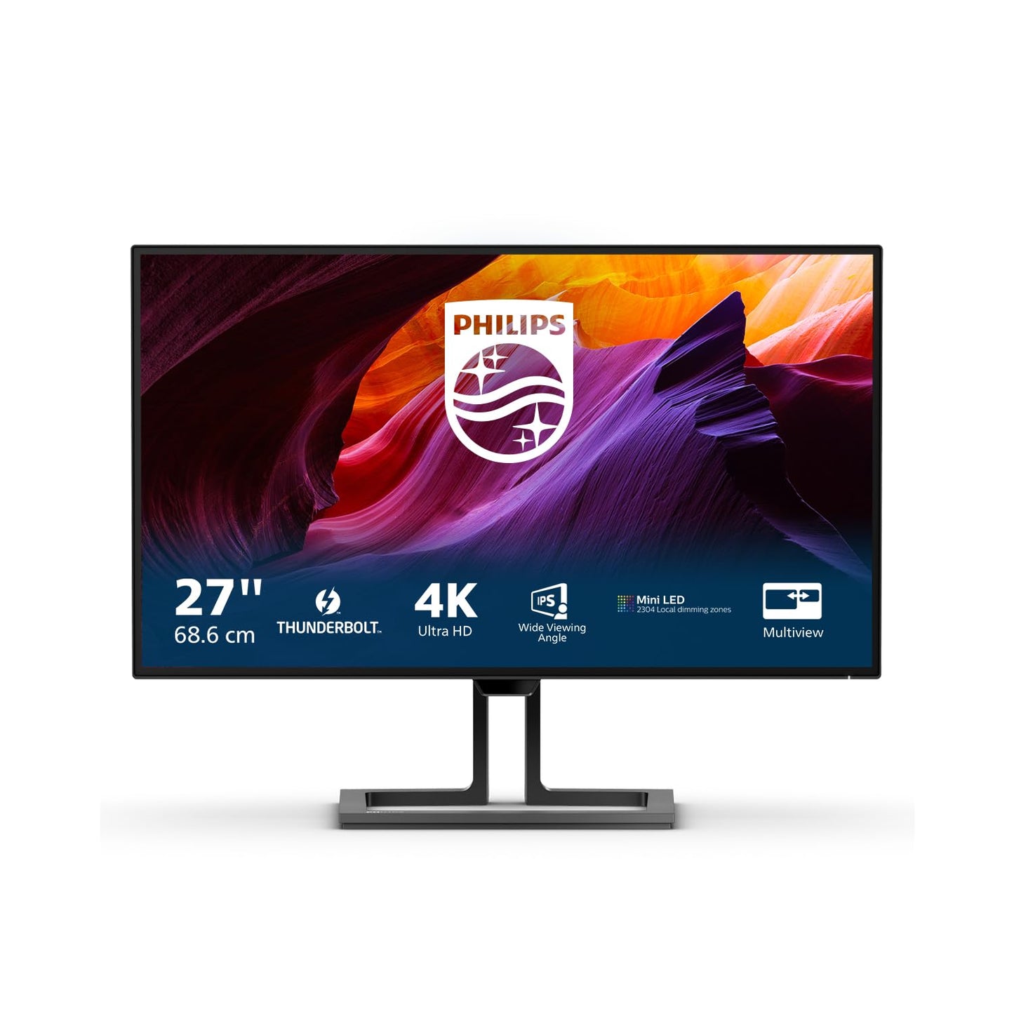 Philips Brilliance 27B1U7903 27 4K UHD LED Monitor - 16:9 - Textured Black