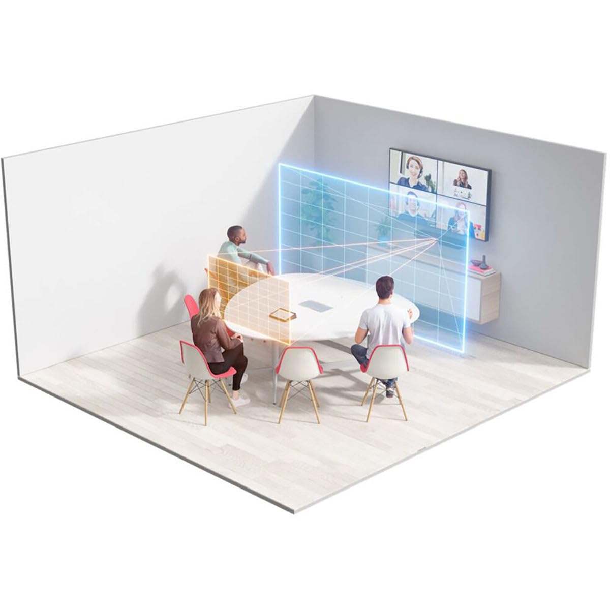 Logitech Rally Bar Room Kit, 4K PTZ Video Conferencing System with Beamforming Microphones for Medium to Large Rooms