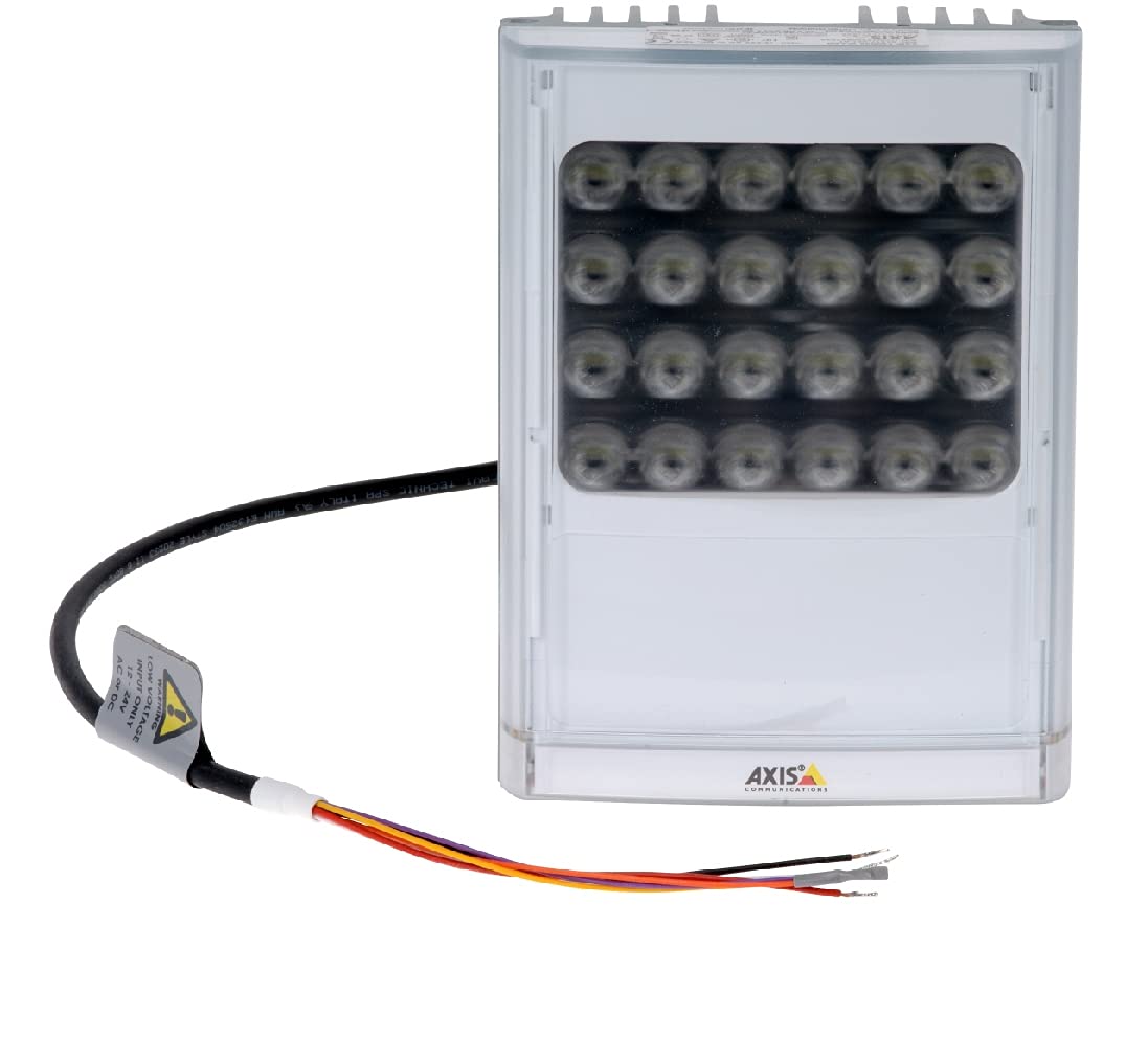 Axis Communications White LED Illuminator - Ceiling mountable, Pole mountable, Wall mountable - 12-24 V - Indoor, Outdoor - 42 Watt - White, Silver