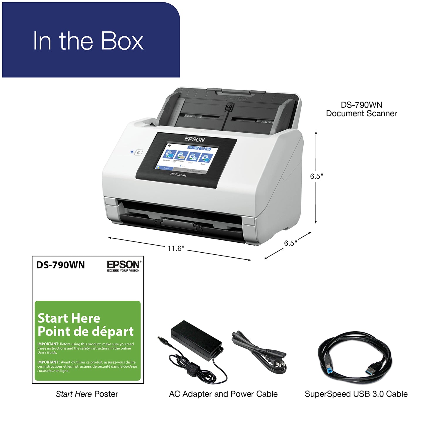 Epson DS-790WN Wireless Network Color Document Scanner