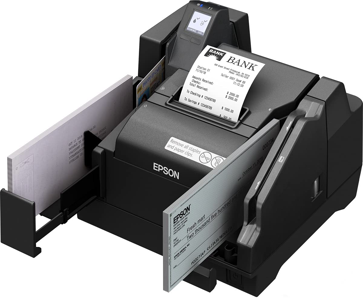 Epson, Tm-S9000Ii, Multifunction Scanner and Printer, Epson Black, USB, 130Dmp, 1 Pocket, W/O Hub & Msr, No Ink