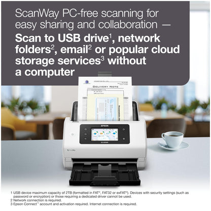 Epson DS-800WN EdgeLink Wireless Network Color Document Scanner