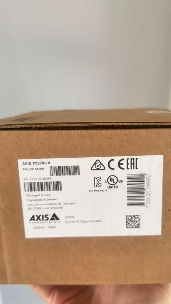 AXIS P3278-LV 8 Megapixel Indoor/Outdoor 4K Network Camera - Color - Dome - White - TAA Compliant
