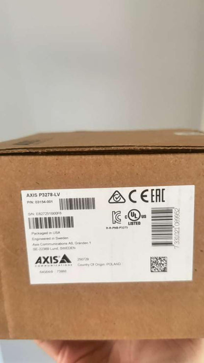 AXIS P3278-LV 8 Megapixel Indoor/Outdoor 4K Network Camera - Color - Dome - White - TAA Compliant