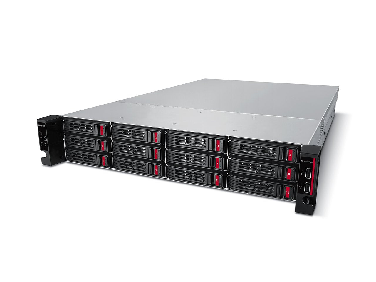 BUFFALO TeraStation 51220RH 12-Bay Business Rackmount NAS with Hard Drives Included RAID iSCSI Network Storage File Server