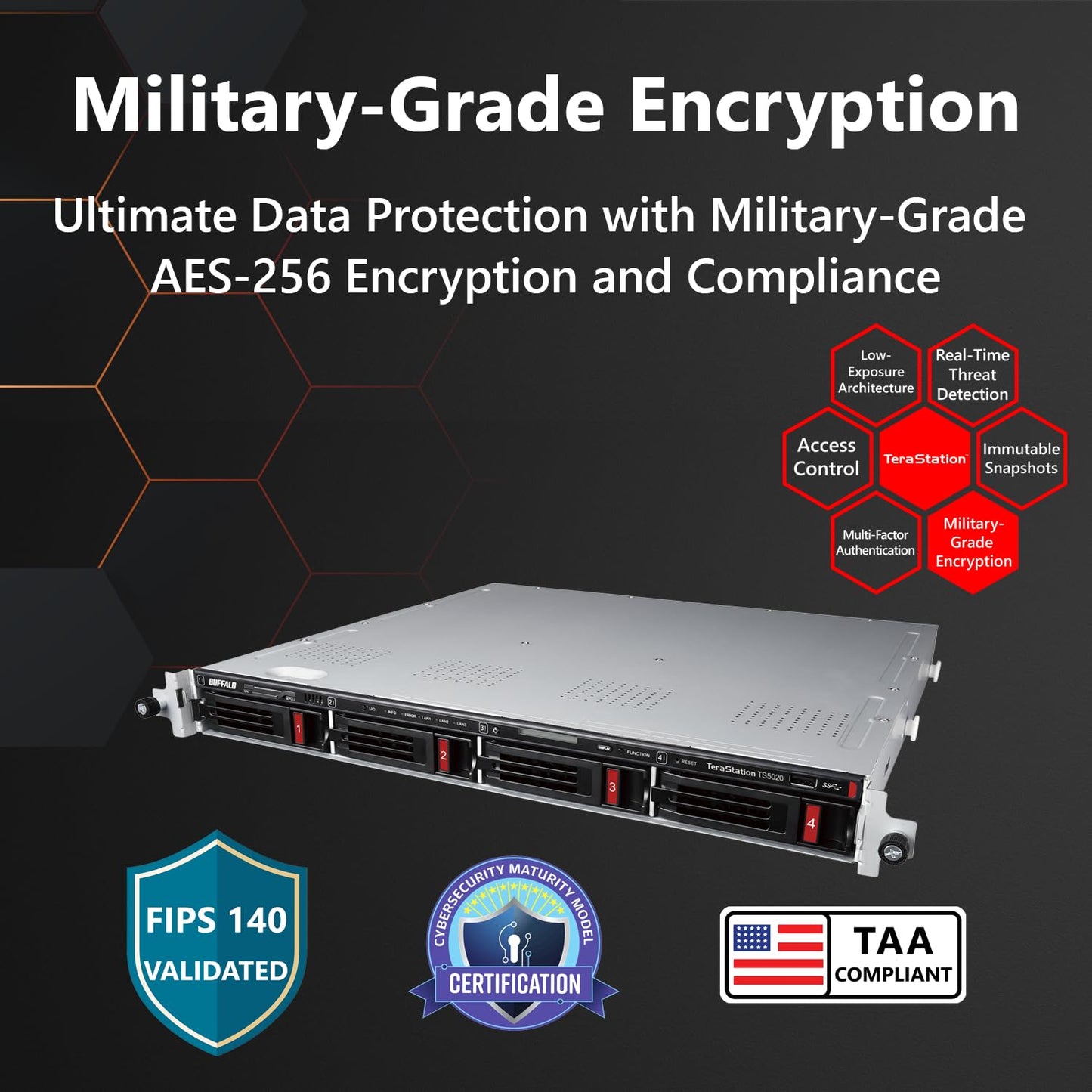 BUFFALO TeraStation 71210RH 12-Bay Enterprise Rackmount NAS 240TB (12x20TB) with HDD Hard Drives Included 10GbE RAID iSCSI Network Storage File Server
