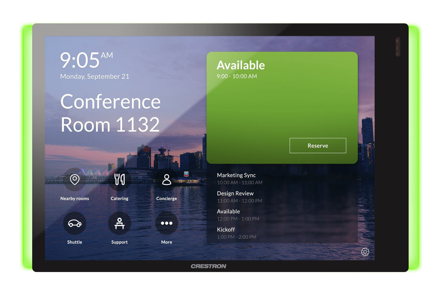 Crestron Electronics - TSS-770-T-B-S-LB KIT - 7 in. Room Scheduling Touch Screen