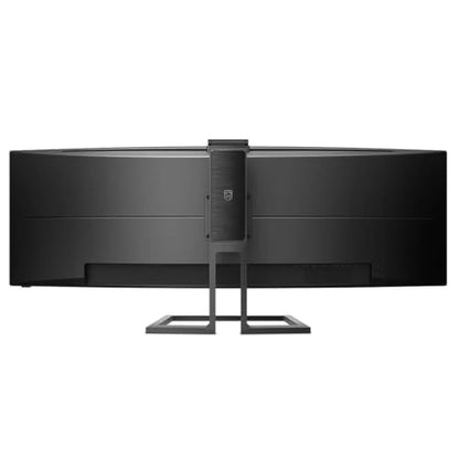 PHILIPS Brilliance 499P9H 49" SuperWide Curved Monitor, Dual QHD 5120x1440 32:9, USB-C connectivity and built-in KVM Switch, Pop-Up Webcam, Height Adjustable, LightSensor, 4Yr Advance Replacement Warr