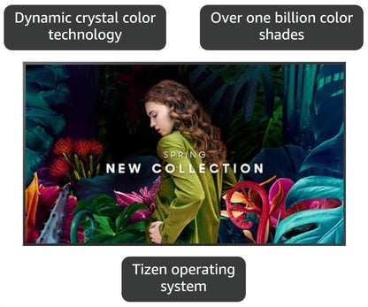 SAMSUNG Commercial UHD Signage, 28.5mm Depth, Dynamic Crystal Color, Quantum Processor Lite 4K, Ultra Slim Depth, Home UI, Centered VESA Holes, 3-Year Warranty