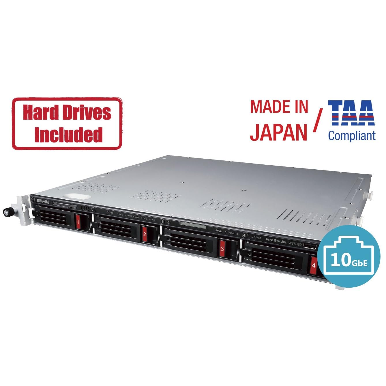 BUFFALO TeraStation WS5020 Windows Server IoT 2025 Desktop NAS w/HDD Included