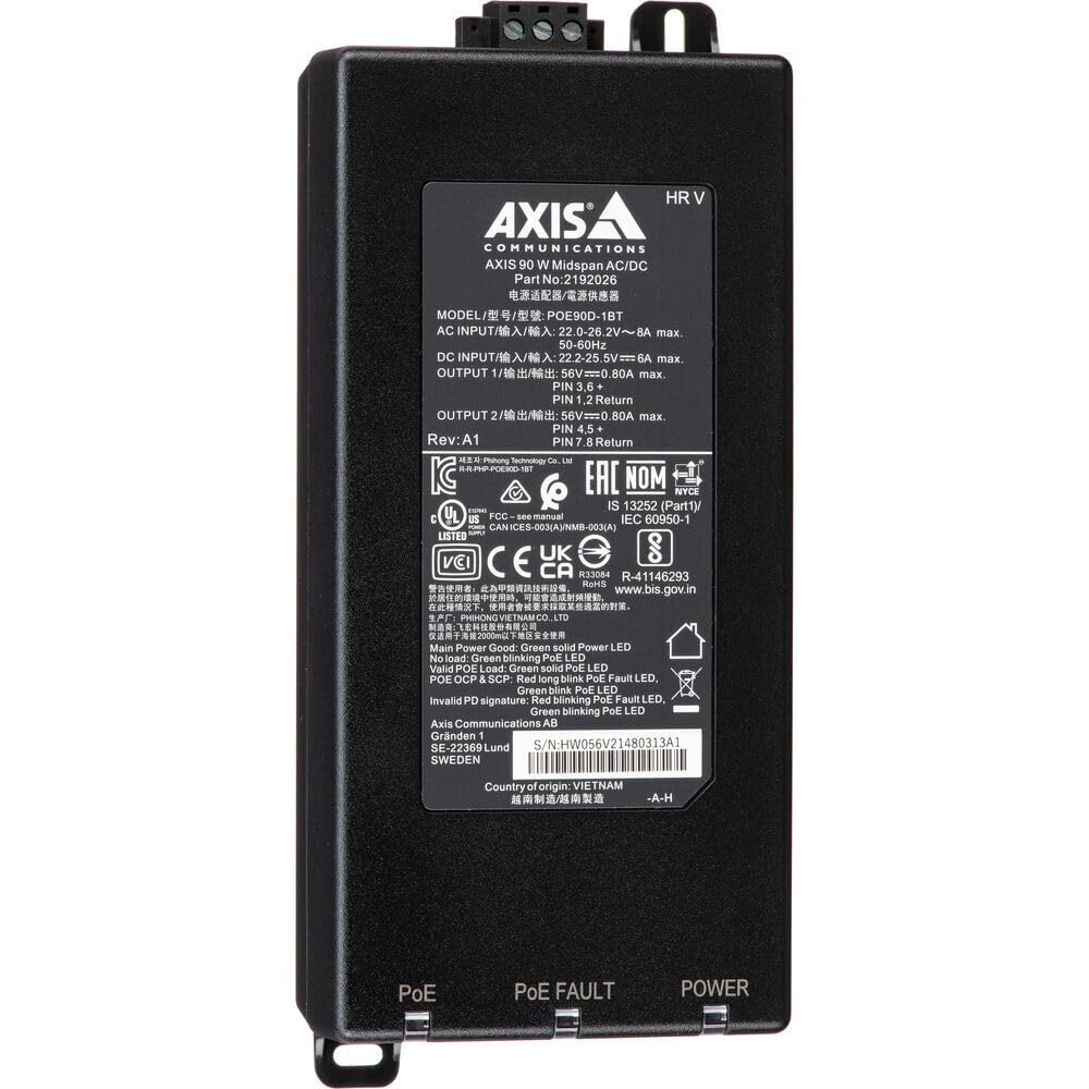 Axis Netzwerk PoE 90 W Midspan AC/DC 24 V