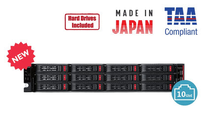 BUFFALO TeraStation 71210RH 12-Bay Enterprise Rackmount NAS 240TB (12x20TB) with HDD Hard Drives Included 10GbE RAID iSCSI Network Storage File Server