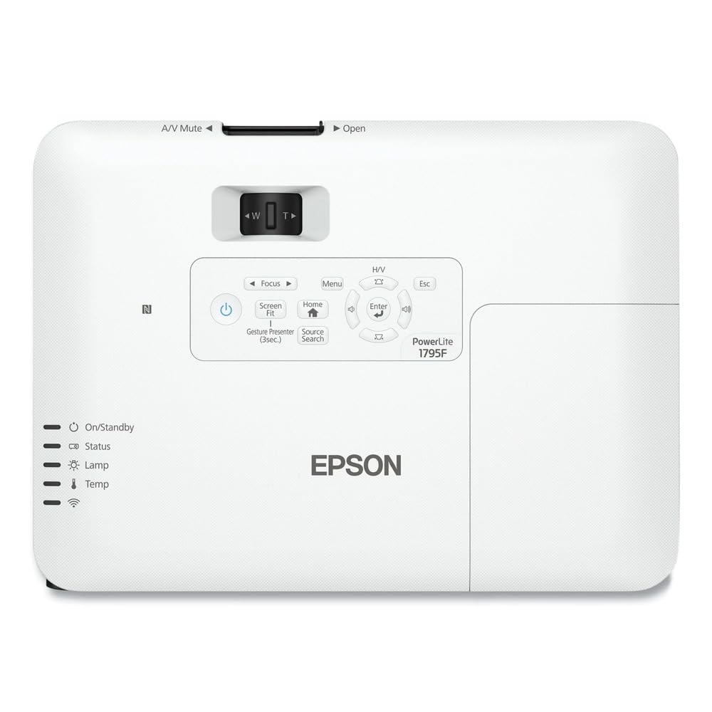 Epson PowerLite 1795F 3LCD 1080p Full HD Wireless Mobile Projector with Carrying case and Fast and Easy Image adjustments, a Bright Mobile Powerhouse for presentations and Wireless Video Streaming