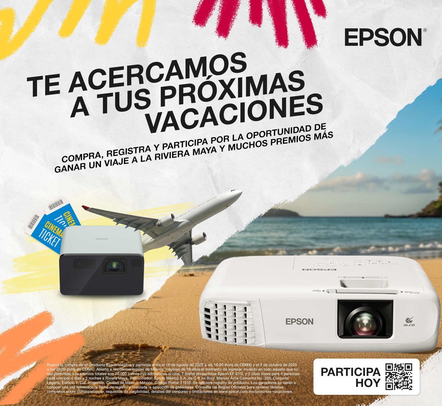 Epson PowerLite W49 LCD Projector - 16:10 - Ceiling Mountable