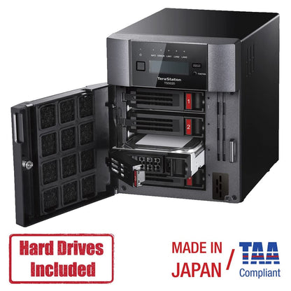 BUFFALO TeraStation 5420DN 4-Bay Business Desktop NAS with Hard Drives Included RAID iSCSI Network Storage File Server
