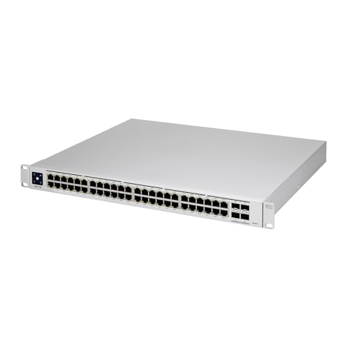 Ubiquiti Networks UniFi Pro USW-PRO-48-POE, 48-port gigabit PoE+ managed layer 2/3 switch with 4 SFP+ 10G uplinks