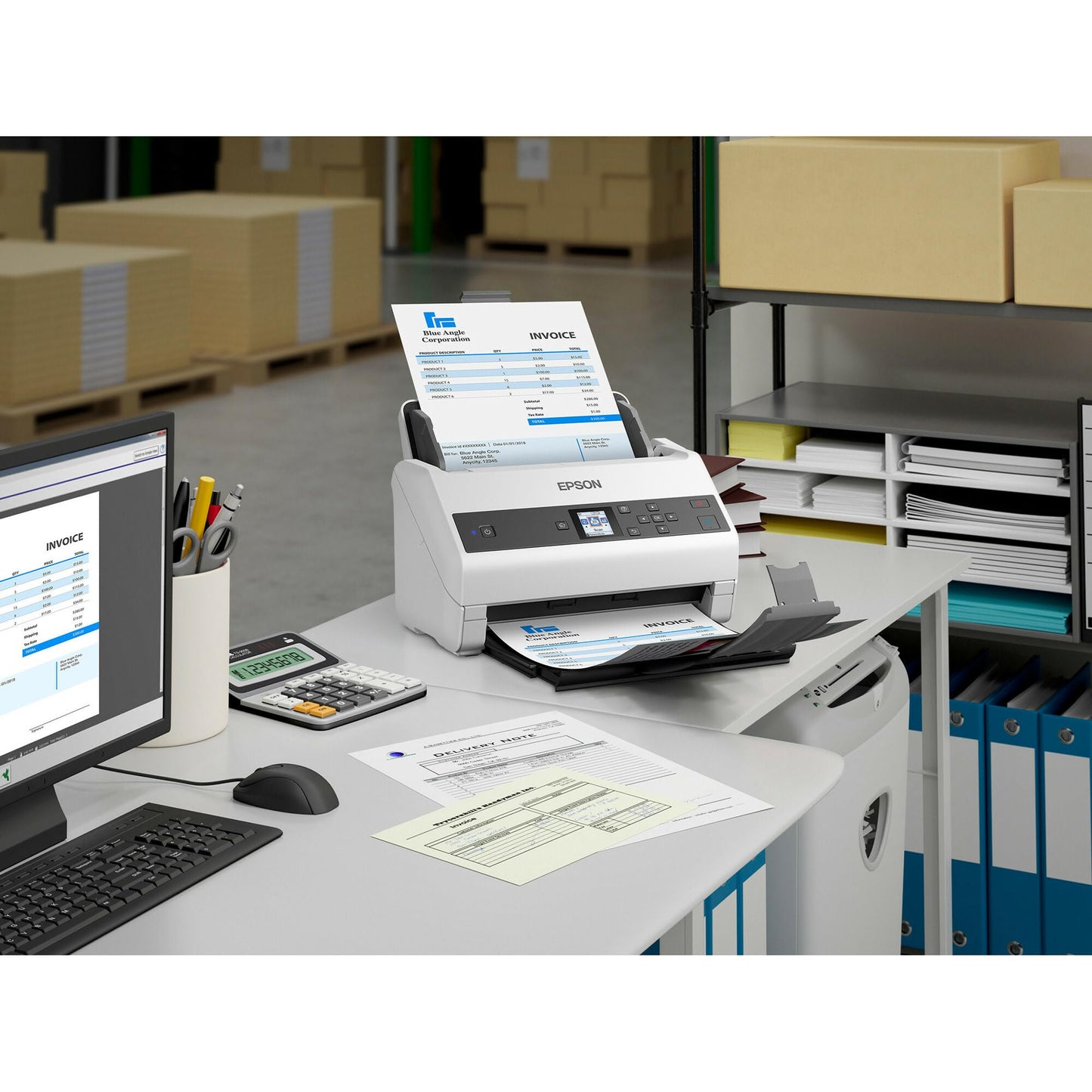 Epson Workforce DS-970 Sheetfed Scanner - 600 dpi Optical,White