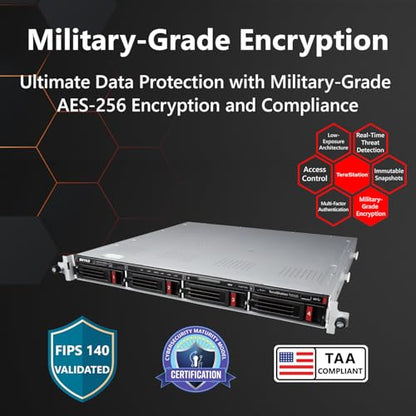 Buffalo TeraStation 5420DN 4-Bay Business Desktop NAS with Hard Drives Included Raid iSCSI Network Storage File Server TS5420DN1604
