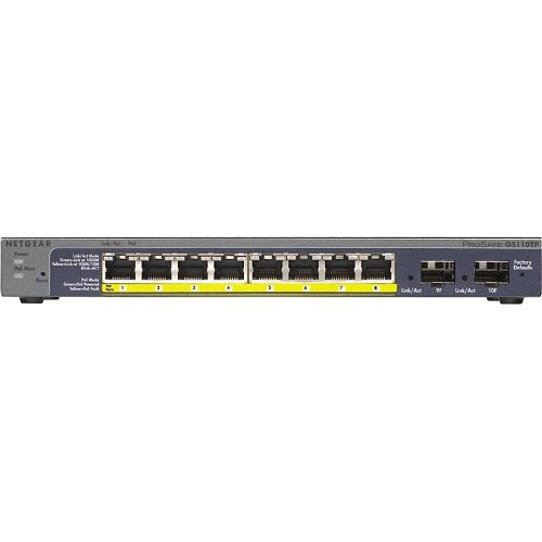Netgear Netgear GS110TP 8-Port Gigabit PoE+ Ethernet Smart Switch with SFP Ports and Cloud Management (55W)