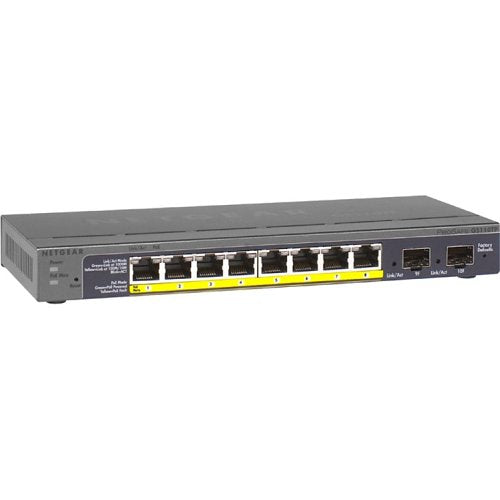 Netgear Netgear GS110TP 8-Port Gigabit PoE+ Ethernet Smart Switch with SFP Ports and Cloud Management (55W)