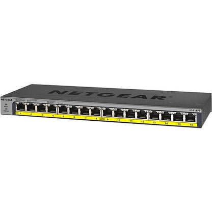 Netgear Netgear GS116PP 16-Port Gigabit Ethernet High-Power Unmanaged PoE+ Switch with FlexPoE (183W)