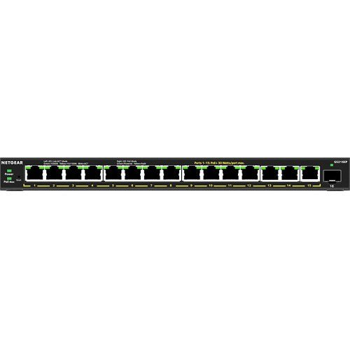Netgear Netgear GS316EP 300 Series Plus 16-Port PoE+ Gigabit Ethernet Plus Switch (180W) with SFP Port