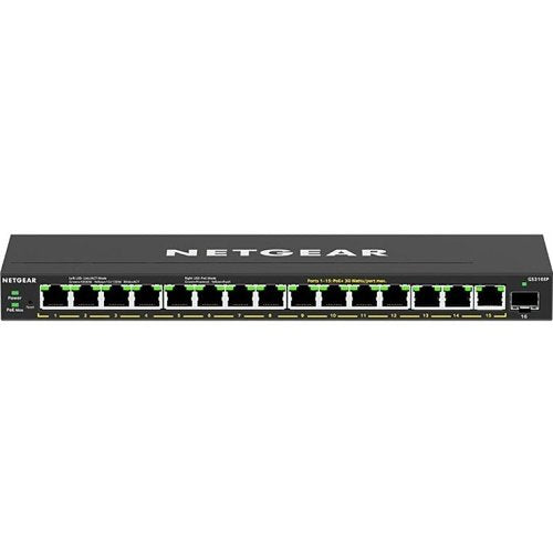 Netgear Netgear GS316EP 300 Series Plus 16-Port PoE+ Gigabit Ethernet Plus Switch (180W) with SFP Port