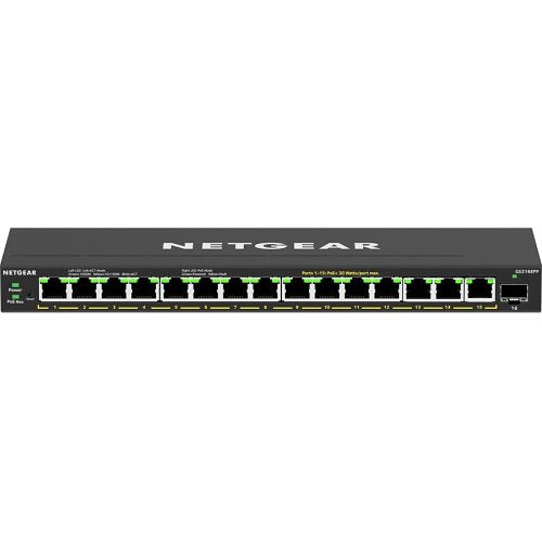 Netgear Netgear GS316EPP 16-Port High-Power PoE+ Gigabit Ethernet Plus Switch with SFP port, 231W