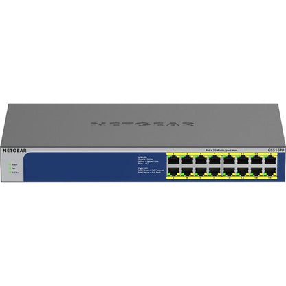 Netgear Netgear GS516PP 16-Port Gigabit Ethernet High-Power PoE+ Unmanaged Switch (260W)