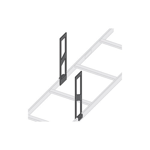 Middle Atlantic CLH-SS-12-2 CL Series 12" Cable Ladder Side Stand-Off, 2-Piece, Black