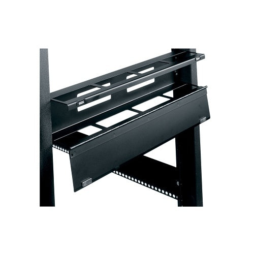 Middle Atlantic HHCM-2 HHCM Series Hinged Horizontal Cable Manager, 2U RMS, Black