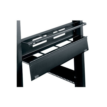 Middle Atlantic HHCM-2 HHCM Series Hinged Horizontal Cable Manager, 2U RMS, Black