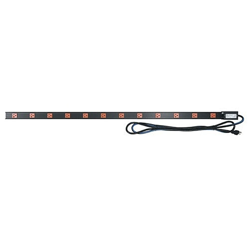 Middle Atlantic PDT-1220C-NS PDT Series Low Profile Vertical Power Strip, 20A, 12-Outlet Rack Mounte