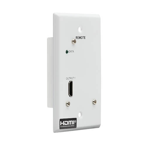 Eaton Tripp Lite B127A-1A0-FH 1-Port HDMI Over CAT6 Receiver, Wall Plate, 4K 60 Hz, HDR, 4:4:4, PoC,