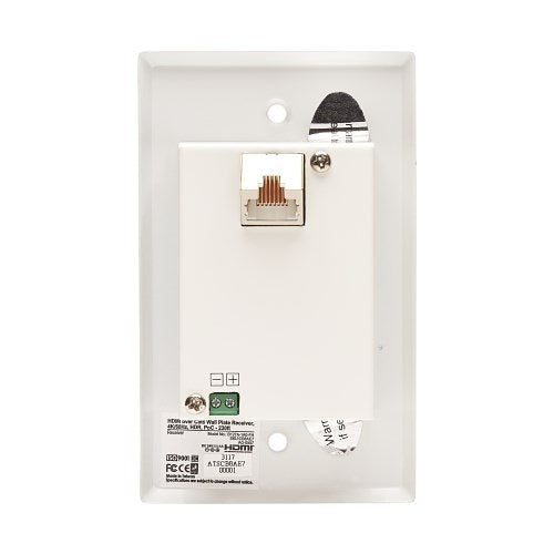 Eaton Tripp Lite B127A-1A0-FH 1-Port HDMI Over CAT6 Receiver, Wall Plate, 4K 60 Hz, HDR, 4:4:4, PoC,