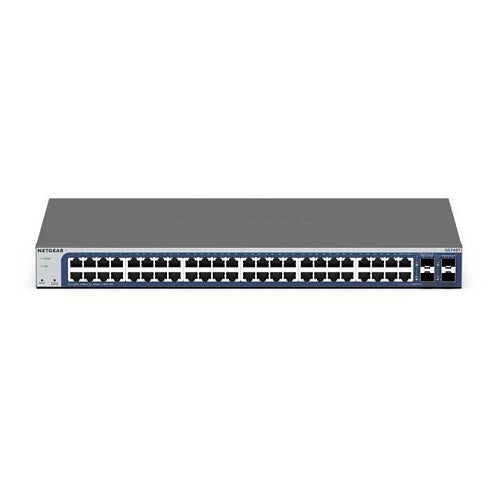 Netgear GS748T-600NAS 48-Port Gigabit Ethernet Smart Switch with 2-Port Copper / SFP Combo and 2-Por