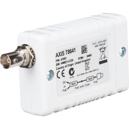 Axis Communications AXIS T8641 PoE+ Coaxial Converter Adapter Base 5028-411