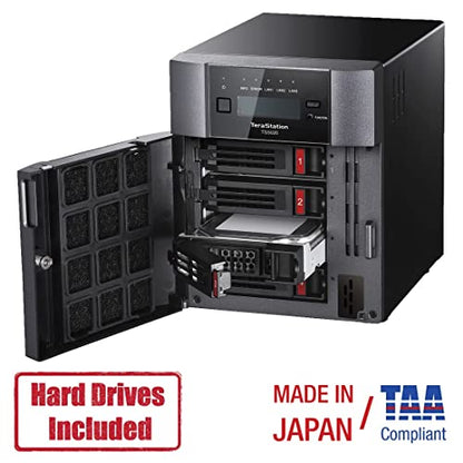 Buffalo TeraStation 5420DN 4-Bay Business Desktop NAS with Hard Drives Included Raid iSCSI Network Storage File Server TS5420DN1604