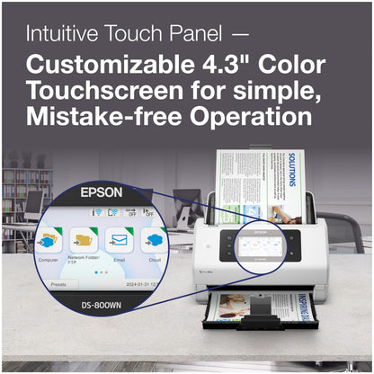 Epson DS-800WN EdgeLink Wireless Network Color Document Scanner