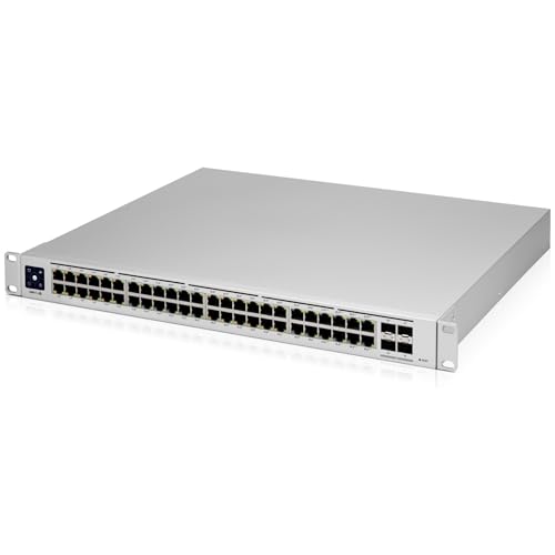 Ubiquiti Networks UniFi Pro USW-PRO-48-POE, 48-port gigabit PoE+ managed layer 2/3 switch with 4 SFP+ 10G uplinks