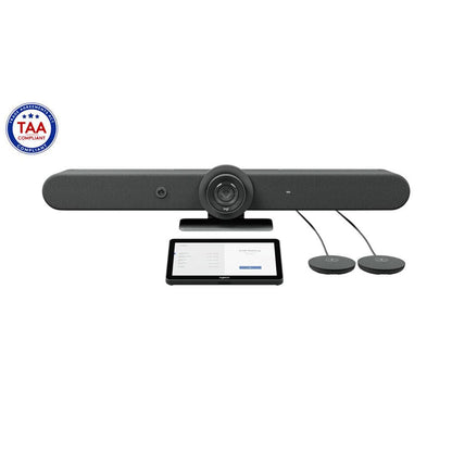 Logitech Rally Bar Room Kit, 4K PTZ Video Conferencing System with Beamforming Microphones for Medium to Large Rooms