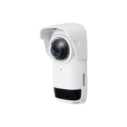 VIVOTEK V-Series CC9391-HV 8MP AI Outdoor Compact Fisheye Panoramic Camera with Night Vision, White