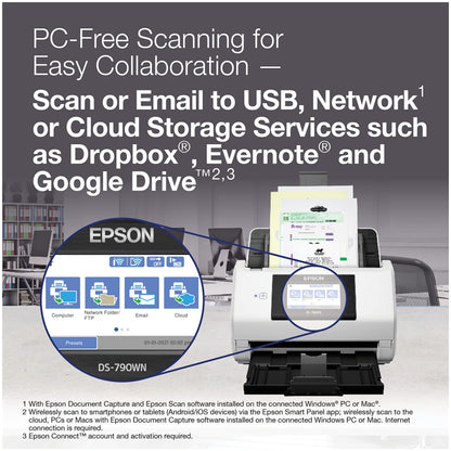 Epson DS-790WN Wireless Network Color Document Scanner