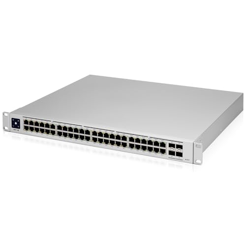 Ubiquiti Networks UniFi Pro USW-PRO-48-POE, 48-port gigabit PoE+ managed layer 2/3 switch with 4 SFP+ 10G uplinks