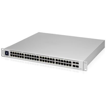 Ubiquiti Networks UniFi Pro USW-PRO-48-POE, 48-port gigabit PoE+ managed layer 2/3 switch with 4 SFP+ 10G uplinks