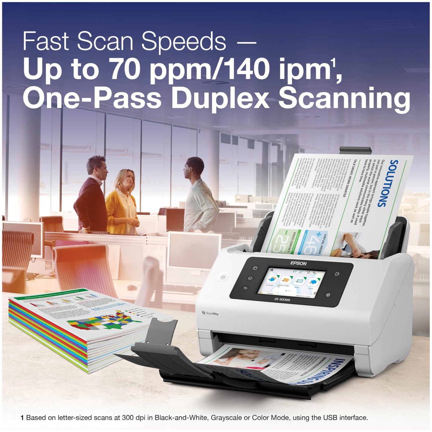 Epson DS-900WN EdgeLink High-Speed Wireless Network Color Document Scanner