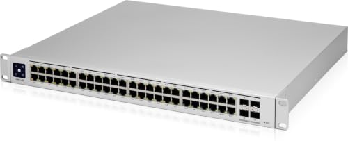 Ubiquiti Networks UniFi Pro USW-PRO-48-POE, 48-port gigabit PoE+ managed layer 2/3 switch with 4 SFP+ 10G uplinks