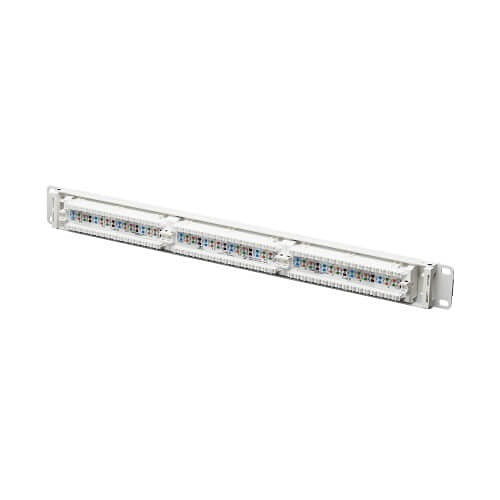 Eaton Tripp Lite N252-P24-WH 24-Port Cat6 Patch Panel, 4PPoE Compliant, 110/Krone, 568A/B, RJ45 Ethe