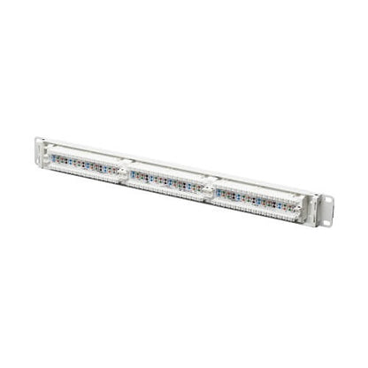 Eaton Tripp Lite N252-P24-WH 24-Port Cat6 Patch Panel, 4PPoE Compliant, 110/Krone, 568A/B, RJ45 Ethe